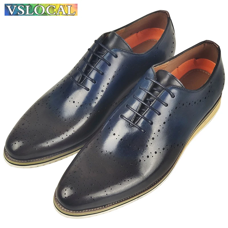 Luxury Real Leather Men Shoes High Quality Handmade Light Comfortable Lace-up Shoes Dail office Casual Leather Shoes Men