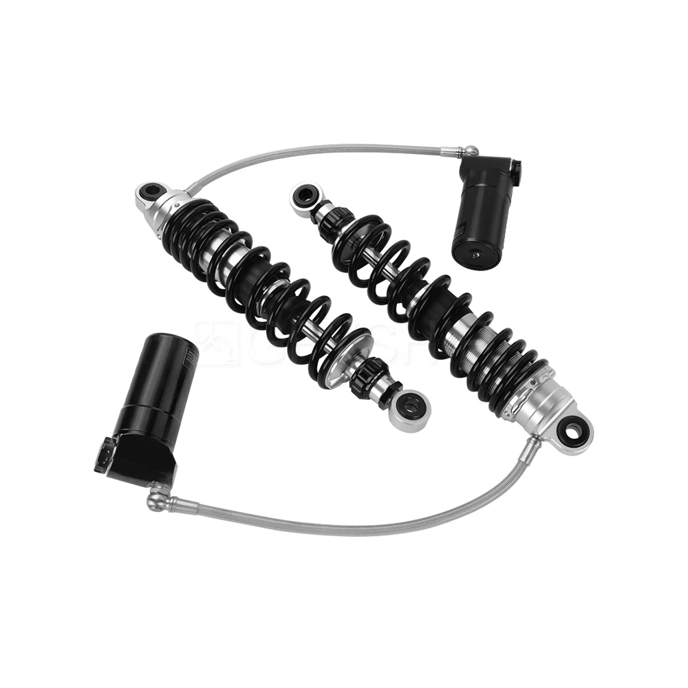 

For Harley Touring Models 2014-2024 FLHX FLHT FLHR Adjustable Motorcycle Rear Suspension Shocks Piggyback Remote Reservoir Shock