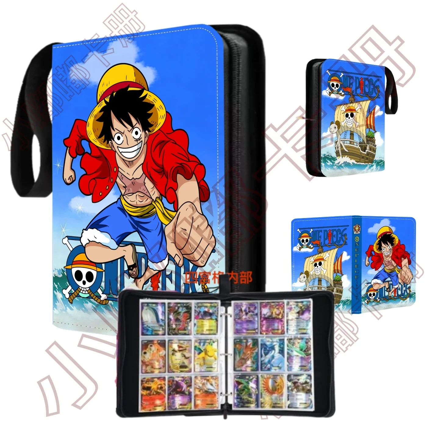 One Piece Monkey D. Luffy Roronoa Zoro Binder Game Card Collection Book Photo Album Zipper Card Holder Animation Peripheral Gift