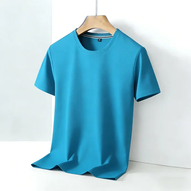 Men's Solid Color Crew Neck T Shirt Soft Breathable Short Sleeve Slim Fit Casual Daily Top 2026
