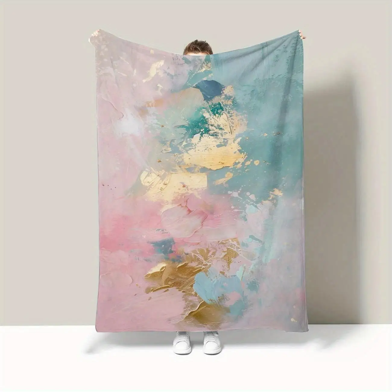 Painting and graffiti patterns Flannel printed blanket suitable for all seasons suitable for living room office sofa and travel