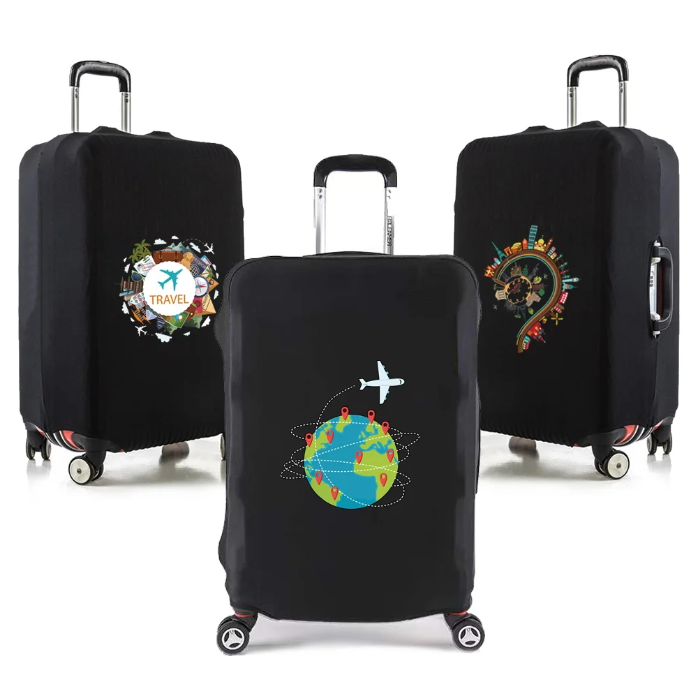 

Luggage Cover Dust Cover 18-32inch Trolley Box Suitable Protective Case Travel Pattern Printing Series Reusable Washable