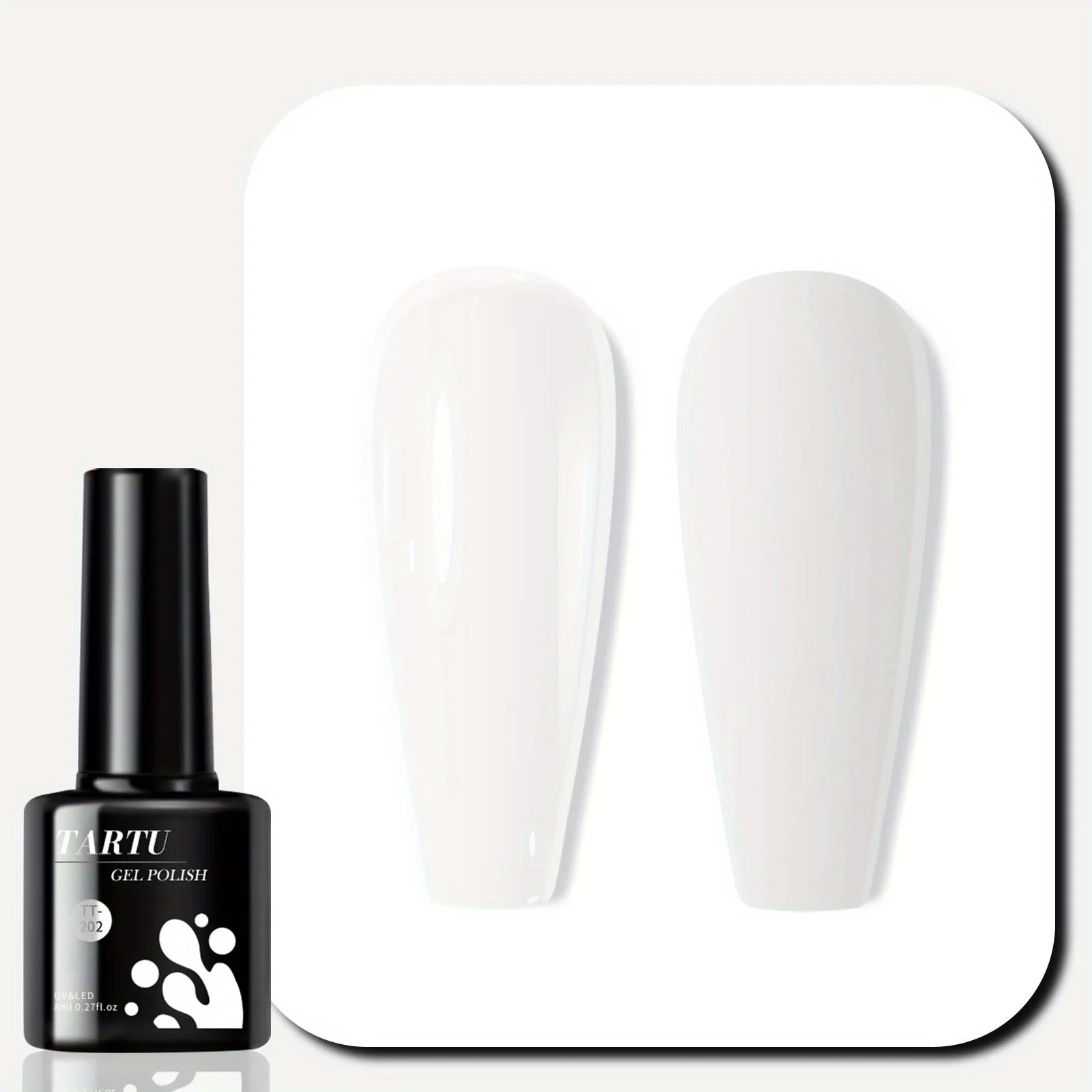 طلاء أظافر جل، 8 مل LED/UV، أبيض لجميع المواسم، يدوم طويلاً، هدية مانيكير لصالونات التجميل المنزلية للنساء