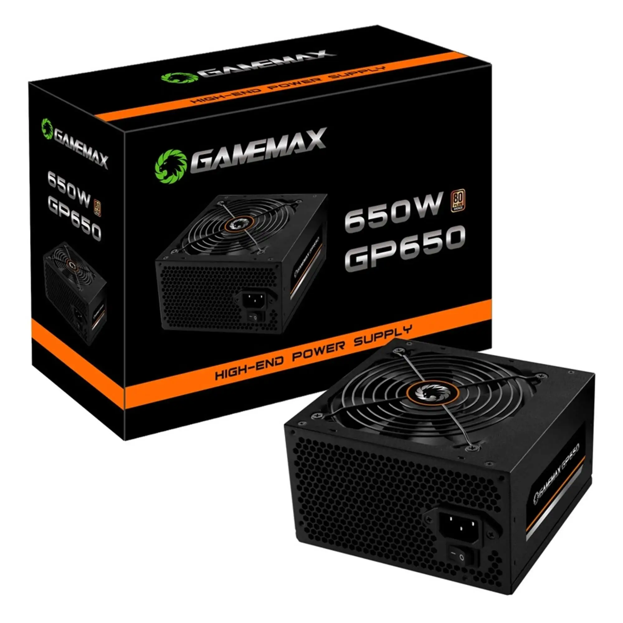 650W Gamer Gamer Real 80 Plus Bronze PFC Active Black Gamemax 001000054 ATX Source