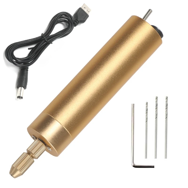 

DIY Micro Electric Aluminum Portable Handheld Drill Set Twist Drill Bits Tools Dropship