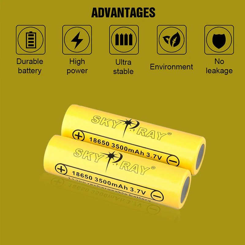 18650 Battery Original Li-ion 3500mAh Real Capacity 3.7V Lithium Rechargeable Batteries For Flashlight Batteries/UAV/Head Light