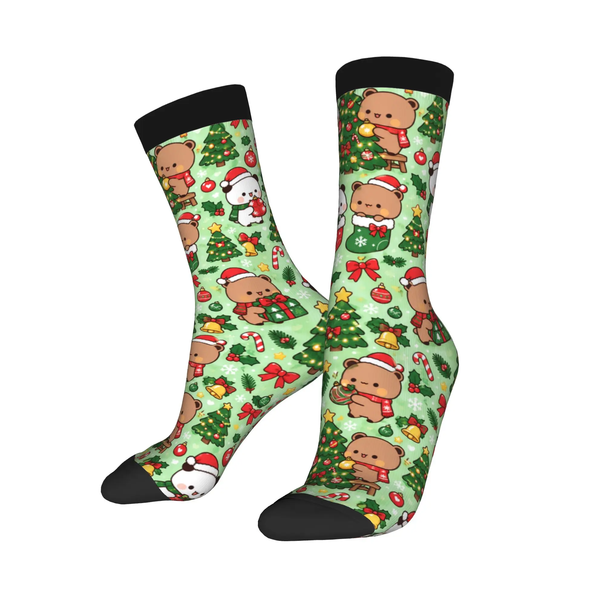 Bubu And Dudu Christmas Soft Pink Print Stockings Men  Socks Warm Soft Harajuku Socks Winter Outdoor Non Slip Printed Socks Gift