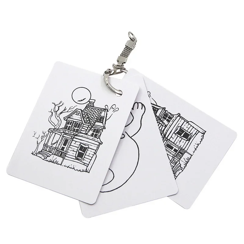 Ghost Escape Magic Tricks Ghost Card Escape From Keychain Close-Up Street Illusions Gimmicks Accessories Funny Props Easy Magic