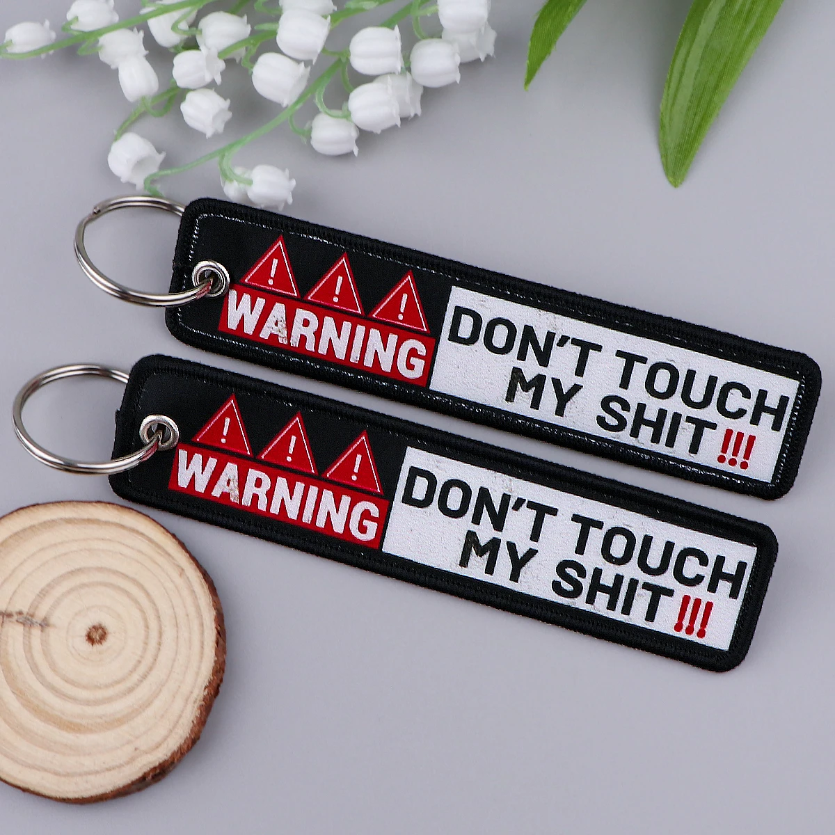 1pcs Computer Pop-up Window Quotes Embroidered Key Fobs Keychains for Motorcycles Cars Keyring Fashion Accessories Gifts