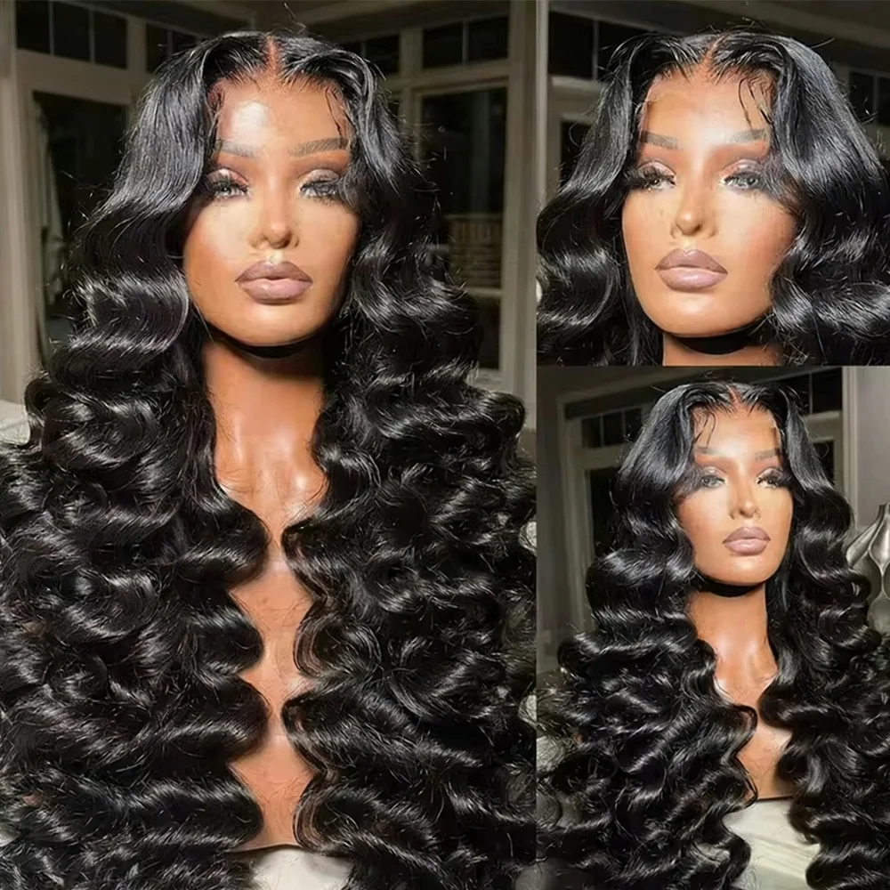 

13x4 HD Lace Loose Deep Wave Frontal Wigs 250% Transparent 16 42 Inch 13x6 Deep Water Wave Curly Lace Front Human Hair Wigs