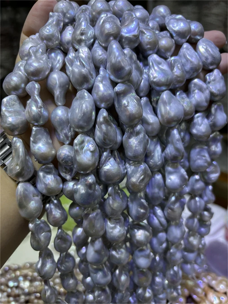 2A 14-17mm Natural Pearls Real Freshwater Pearl Strand Baroque Loose Perles For Jewelry Making DIY Bracelet Necklace 37-38cm