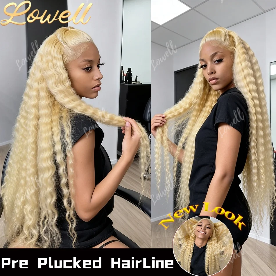 Peruka typu 613 HD Lace Frontal 13x6, blond, falowana, kręcona, z ludzkich włosów, peruki 13x4 HD Lace, wstępnie wyskubane, brazylijskie, kolorowe, kręcone peruki.