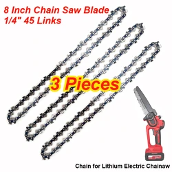 Garden Tool Parts Accessories 3pcs 8 Inch Chain Saw Blade 1/4