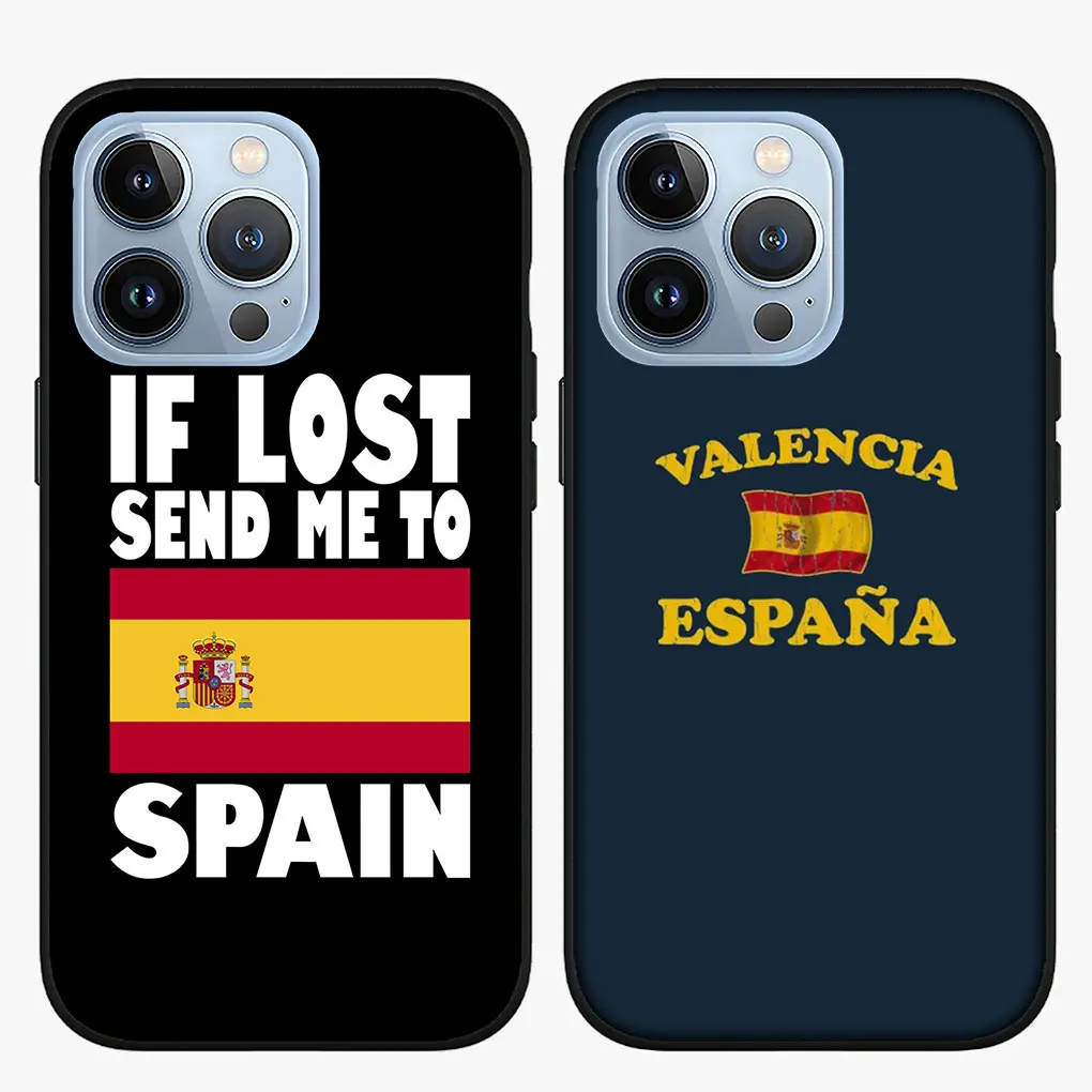 Spain Flag Yellow Red Soft Cover Phone Casing for Apple iPhone 15 14 13 12 11 Pro XS Max XR 6s Plus + SE 15+ Case