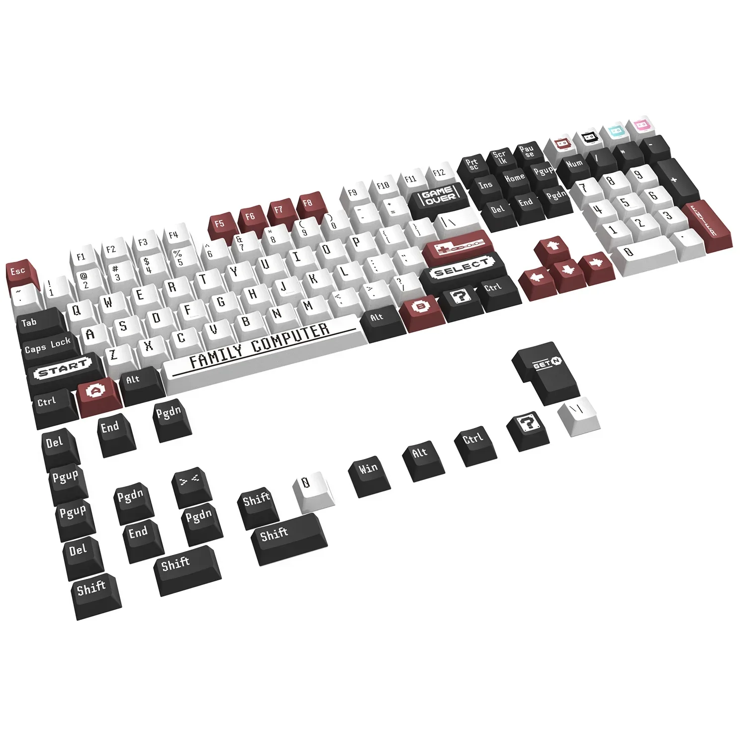 Imagem -03 - Conjunto de Keycaps Árabe Personalizado Pbt Abs Perfil Cereja Keycap Personalizado Oem Perfil Xda Bonito Teclado Mecânico 129 Teclas 90