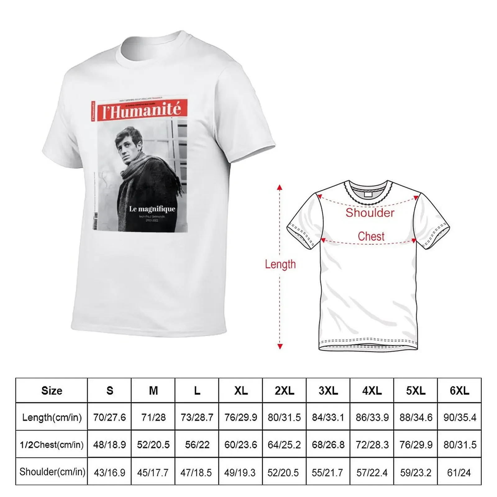 Jean Paul Belmondo T-Shirt korean fashion sublime aesthetic clothes mens workout shirts