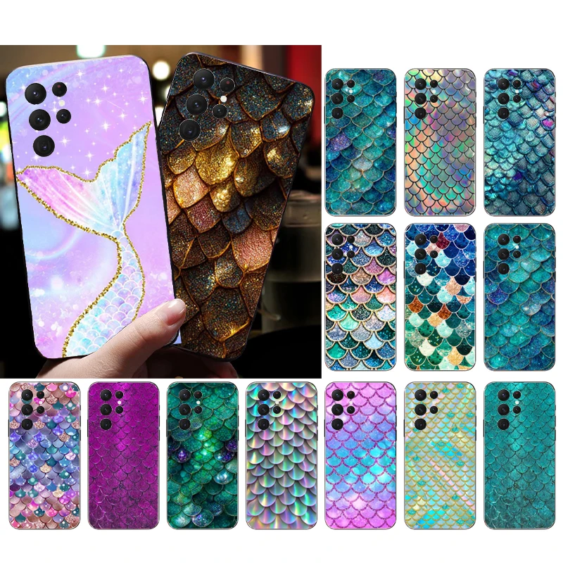 Mermaid scales Fish Scale Phone Case For Samsung A52S A21S A33 A23 A13 A14 A32 A52 A53 A54 A51 A71 A15