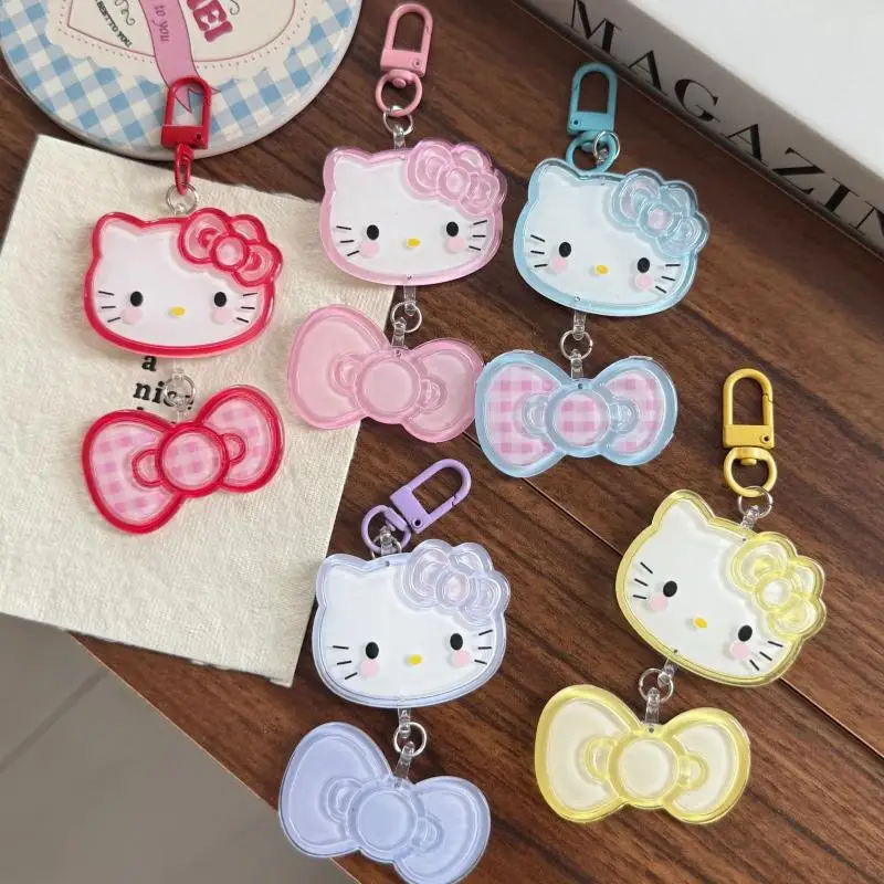 

Sanrio Hello Kitty карамельный цвет брелок подвески рюкзак Шарм сладкий Kt кошка сумка подвесные украшения брелок для девочек рождественские подарки