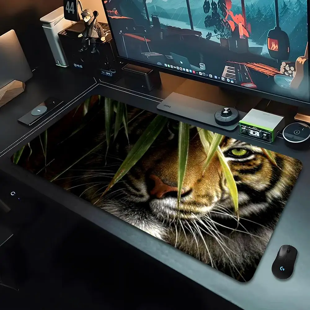 Animals tiger Mouse Pad HD Printing Large Accessories Office Computer Keyboard Mouse pad XXL PC Gamer GreekMyth Desk Mat 90x40cm