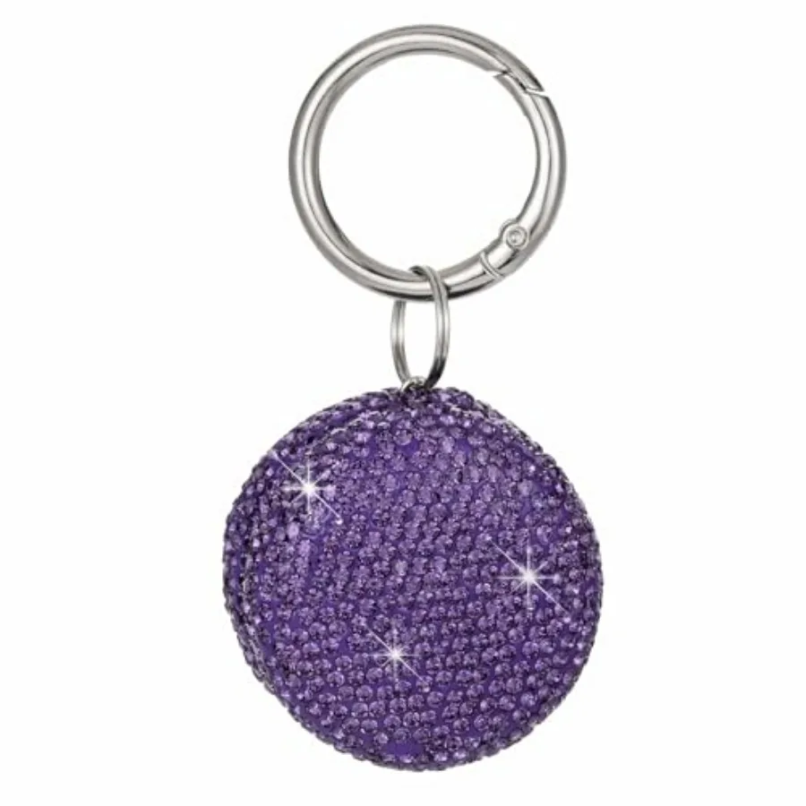 

Keychian Pill Holder Round Pill Organizer Key Chain Tiny Pill Case Portable Small Medicine Container for Ring Earplugs Coin Pur