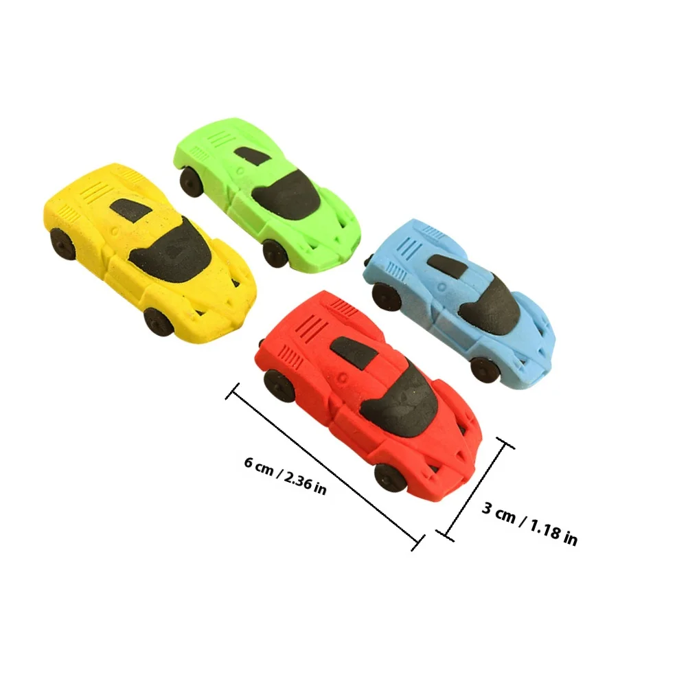 36개 자동차 모양 지우개 만화 교실 보상 파티 선물 학교 용품 귀여운 학생용 지우개 학교 상품 지우개