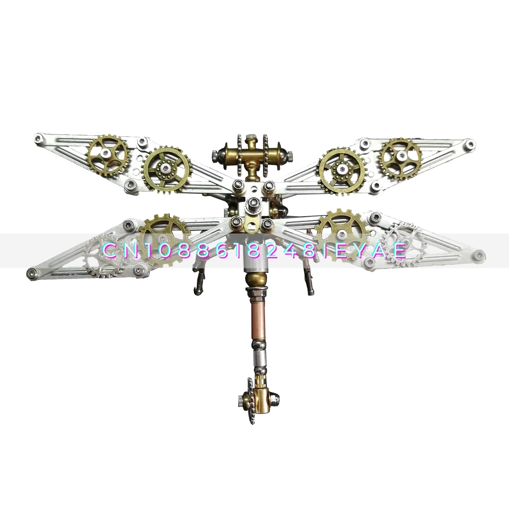 Steampunk Meccanico Insetto Vena Gigante Libellula Assemblaggio in Metallo Modello 3D Creativo Fatto a Mano Fai da Te Regalo per Ragazzo
