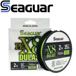 NEW SEAGUAR Fishing Line X8 DULAST Braided Fishing Wire 150M Green 8 Strands Made in Japan