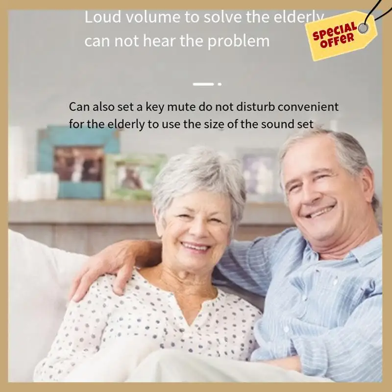 Беспроводной дверной звонок с автономным питанием, без батареи, водонепроницаемый дверной звонок, кольцо с звонком для пожилых людей, устройство домашней безопасности-WMAN