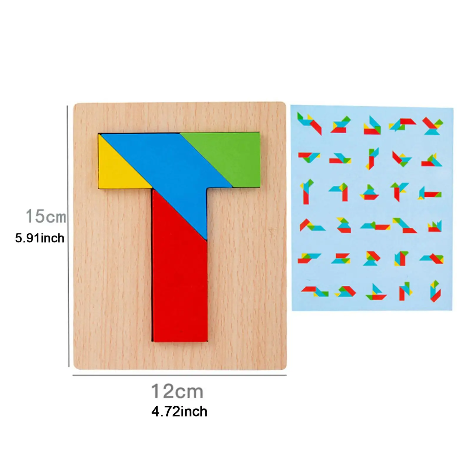 Rompecabezas Tangram, regalo de reconocimiento de formas, habilidades motoras finas, juguete de Aprendizaje Temprano, rompecabezas, juguete para niños, niñas en edad preescolar