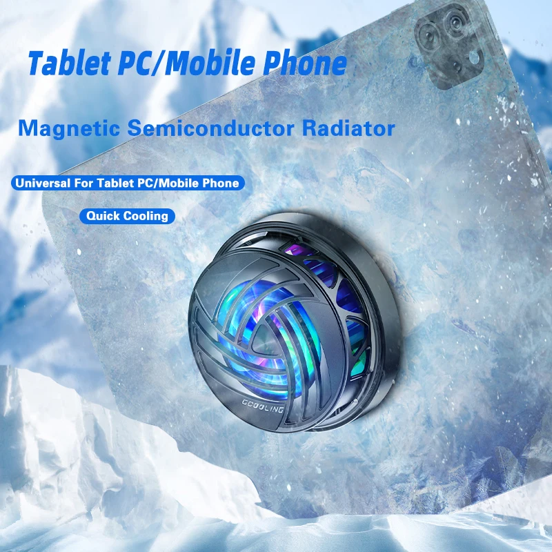 Phone Radiator Cooling Fan Use For Game or Live Stream Magnetic Radiator Back Splint Mini Phone Cooling Down Fan Clip-on