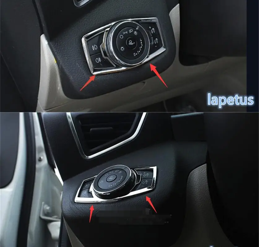 

Accessories Headlights Lamps Switch Button Decoration Frame Cover Trim Stainless Steel Fit For Ford Explorer 2011 - 2019