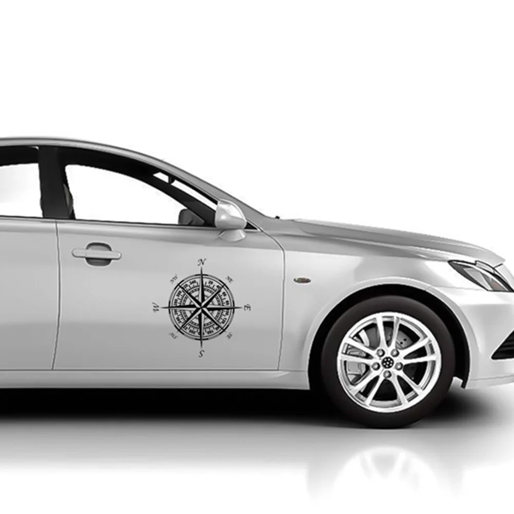 

2Pcs Delicate Compass Car Stickers Pet Waterproof Auto Decals for Cars Walls Laptops Scrapbooks Exquisite Fashionable