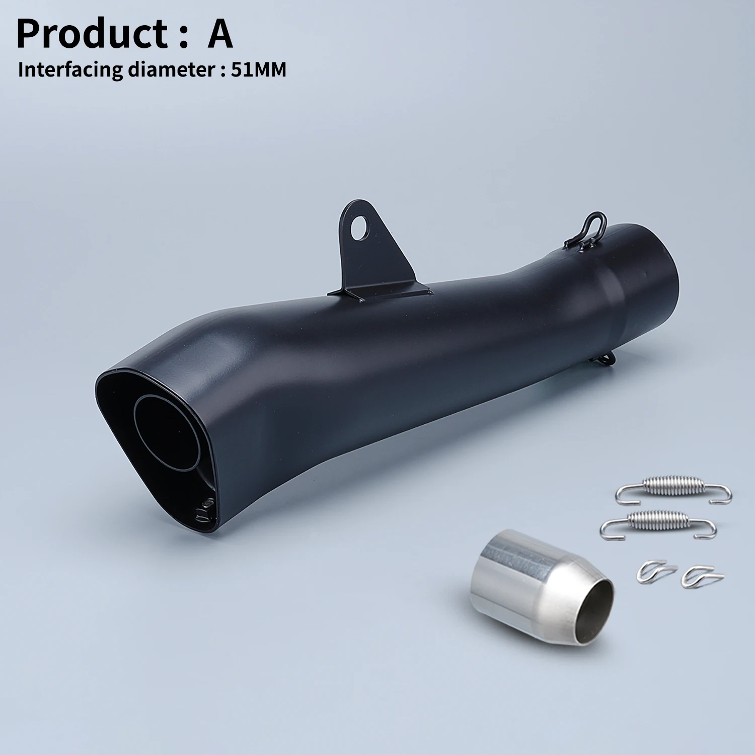 

Универсальный адаптер для выхлопной трубы мотоцикла, совместимый с различными моделями, для модификации и подключения концевых труб.