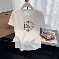 Fashion Luxury Brand Cute Bear Print Women T-shirt Tshirt Summer Graphic Fashion Female T Shirts Women Clothing