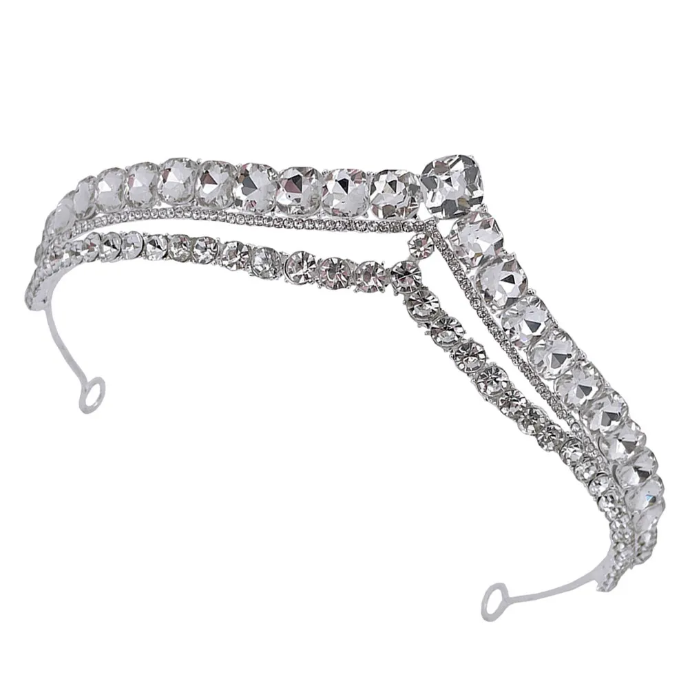 Rhinestone Bridal Tiara Crown for Wedding, Birthday, Engagement, Party & Photo Shoot – Elegant Hair Accessory