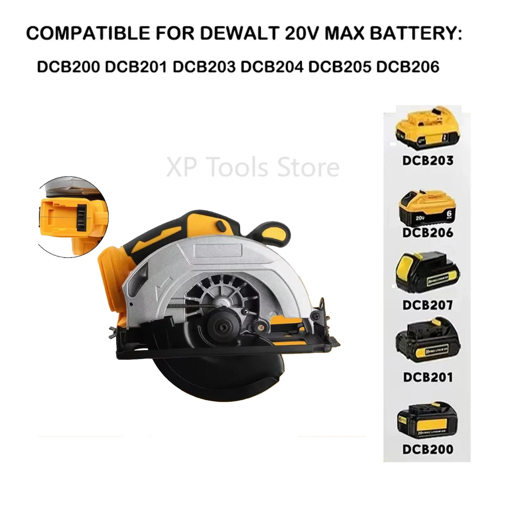 For Dewalt 18V Battery 7 Inch Brushless Electric Circular Saw Cordless High Power Board Cutting Machine Woodworking Power Tools