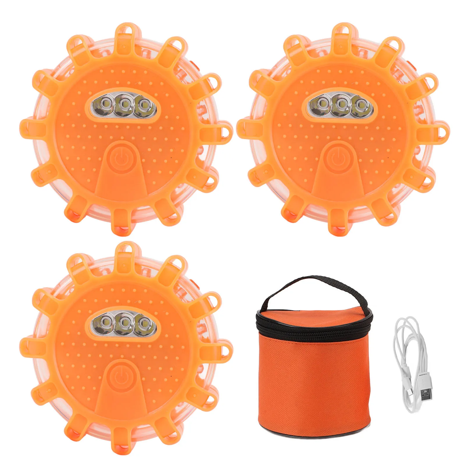 

Светодиодный дорожный аварийный предупредительный световой сигнал, придорожный маяк безопасности, дисковый светильник типа C, перезаряжаемый, стабильная производительность для автомобиля, грузовика, автофургона, лодки