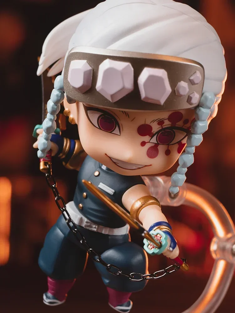 جديد ابتسامة جيدة Nendoroid شيطان القاتل Uzui Tengen نموذج أنيمي ألعاب شخصيات الحركة غرفة الاطفال زخرفة فتاة الهدايا جمع
