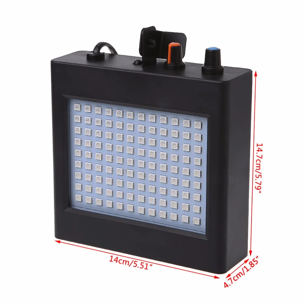 

108 LED RGB Mixed Flashing Stage Lights 25W Sound Activated Disco Lights for Festival Parties Lights Wedding KTV Strobe Lights