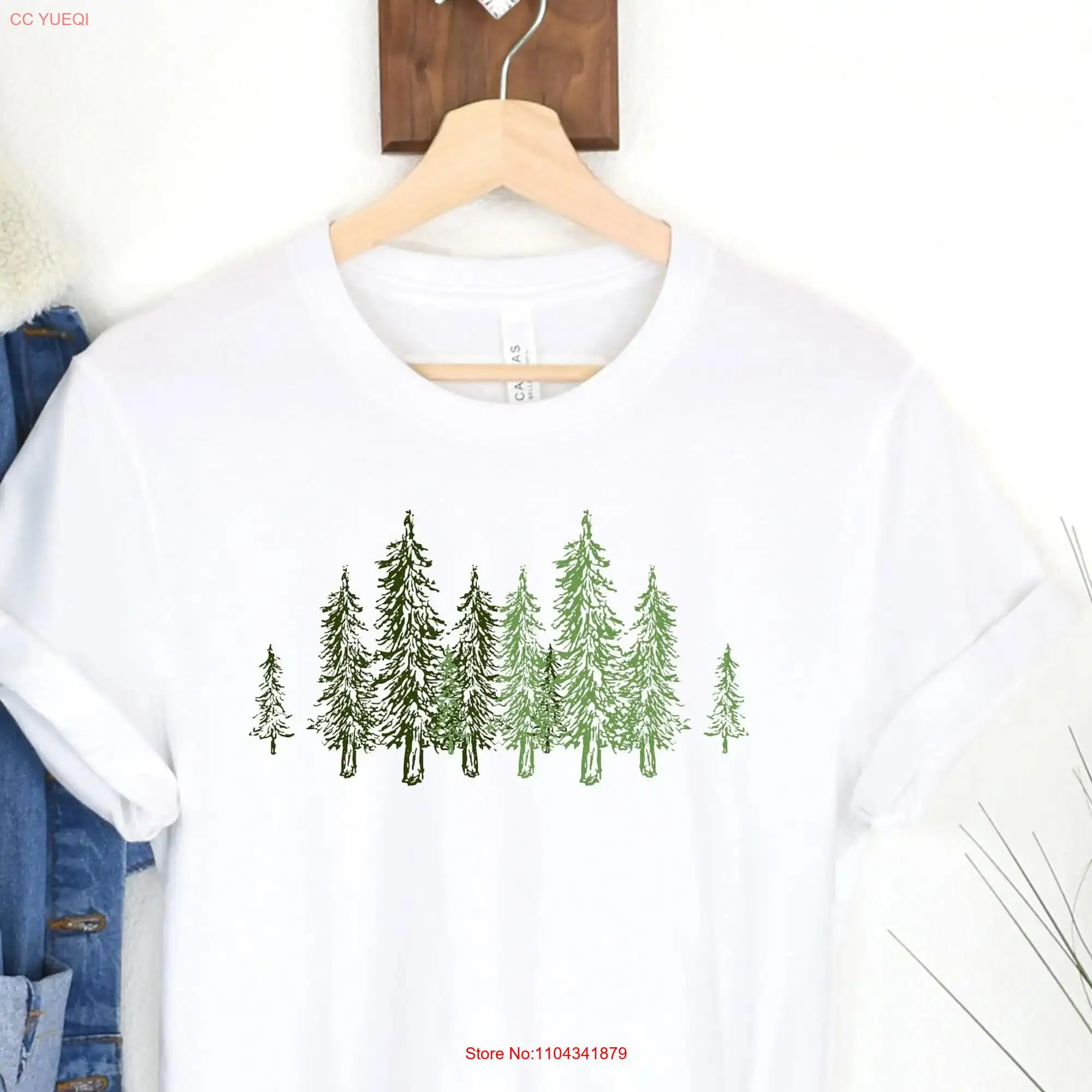 Pine Trees T shirt, Camp Life, Minimalist T shirt, Adventure T shirt, Camp Shirt , Women's Shirt, Gift for Her, Gift For Him, Me