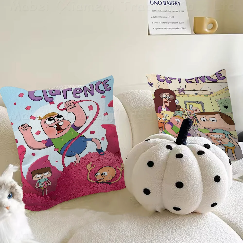 Cartoon C-Clarence TVCushion Cover Pillow Cover Decor Pillowcase Printed Cushion Case For Couch