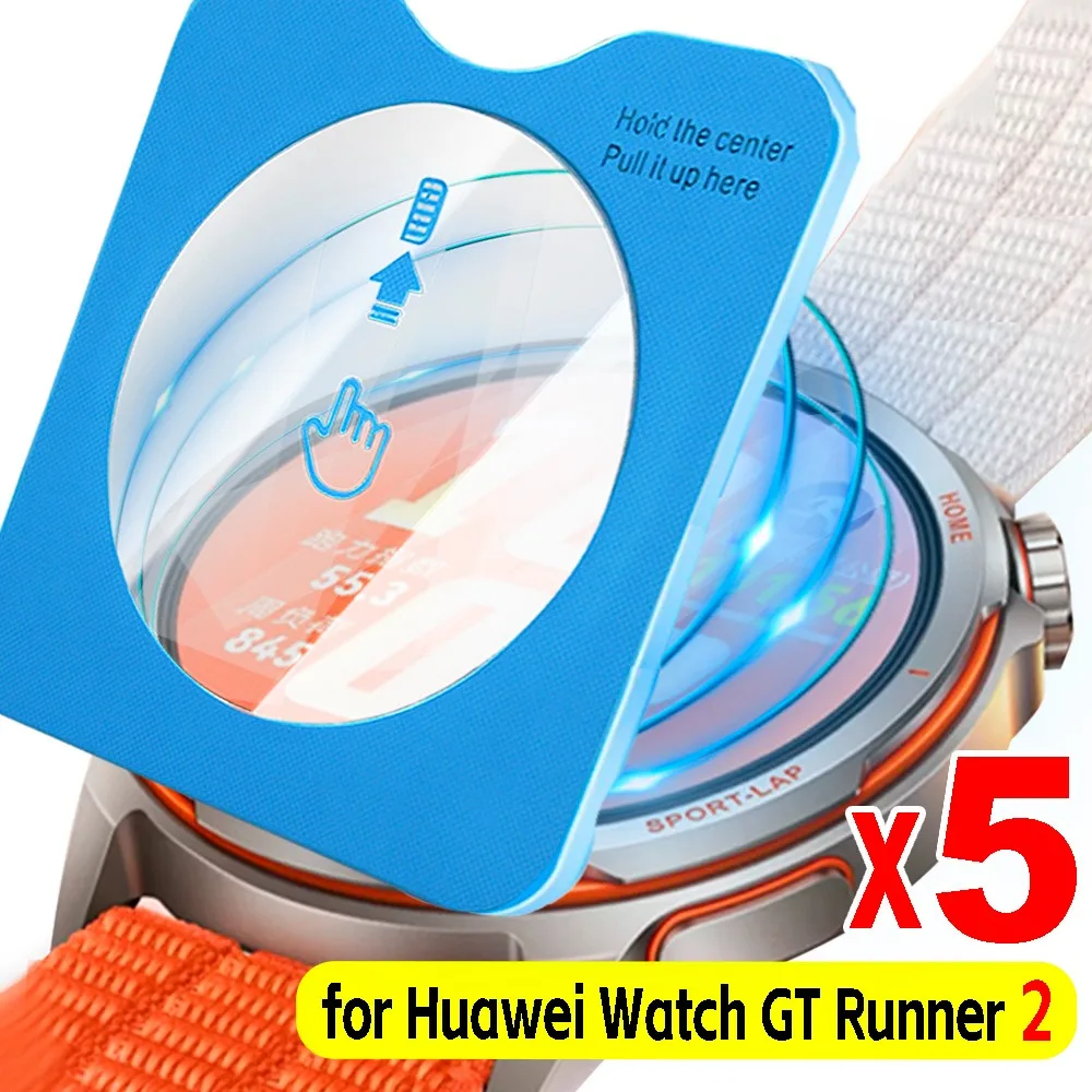 

1-5 шт. Защитная пленка из закаленного стекла для Huawei Watch GT Runner2, HD-защита от царапин, простая установка, для Huawei GT Runner 2