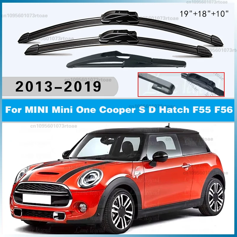 

Windscreen Window 19"+18"+10" Car Front Rear Wiper Blades For MINI Mini One Cooper S D Hatch F55 F56 2013 - 2019 2018 Windshield