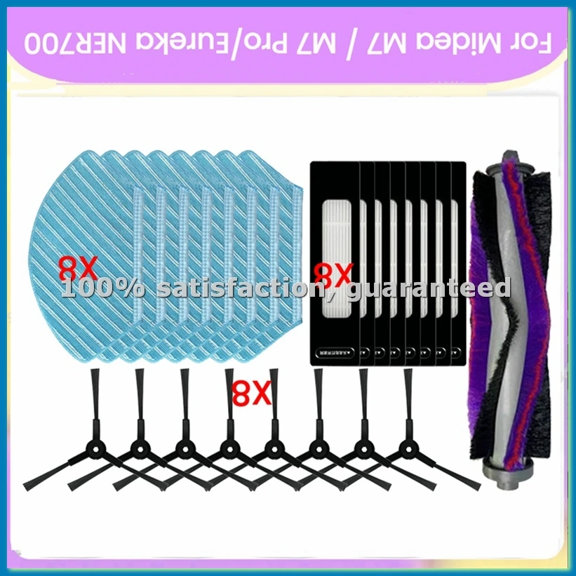 

For M7 / M7 Pro / M7 Max / NER700 Vacuum Cleaner Spare Parts Main Side Brush Filter Mop Cloth-A63M