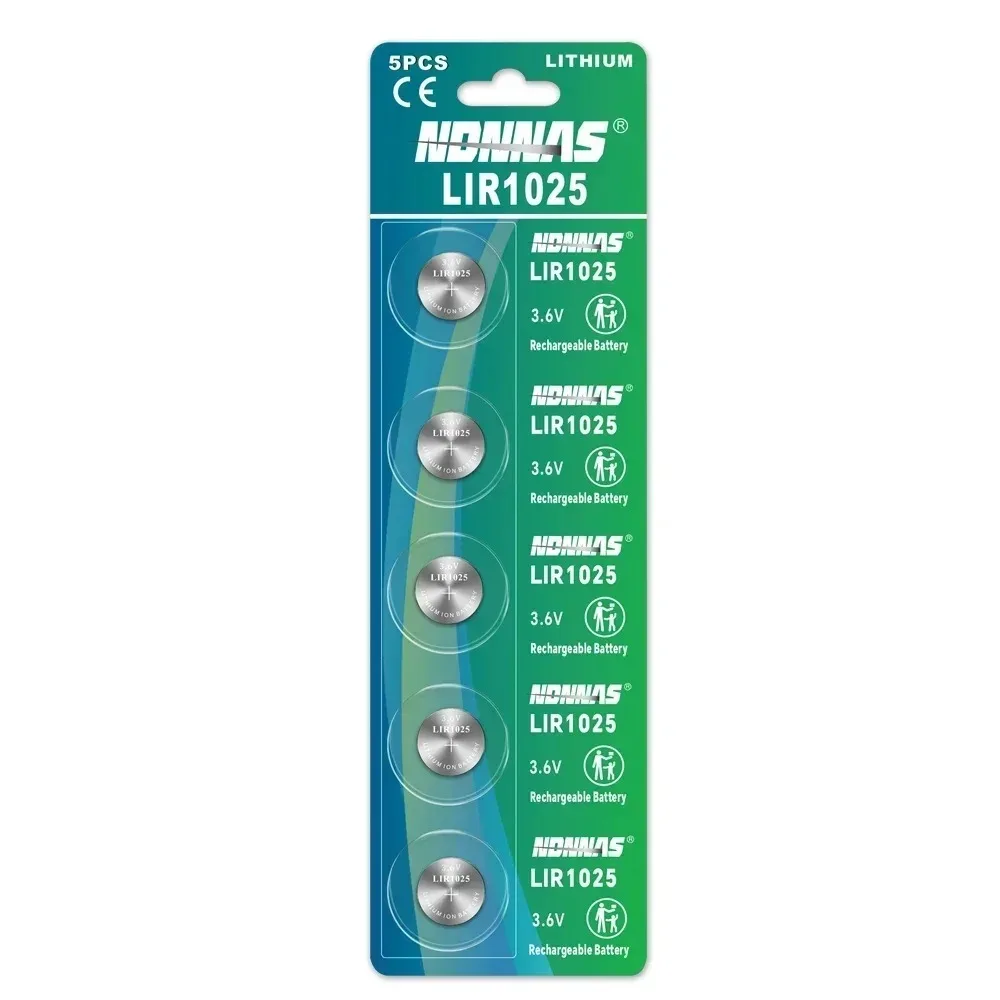 1-10PCS 3.6V Portable LIR1025 Rechargeable Button Battery Universal Replacement for 3V CR1025 Lithium Battery Watch