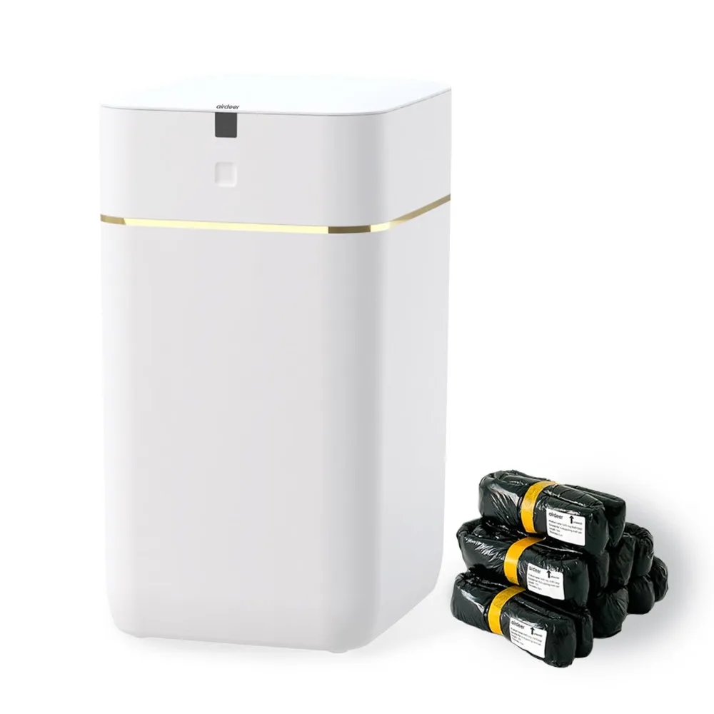 Trash Can, 4 Gallon Self Sealing and Self-Changing Smart Trash Can, Motion Sensor