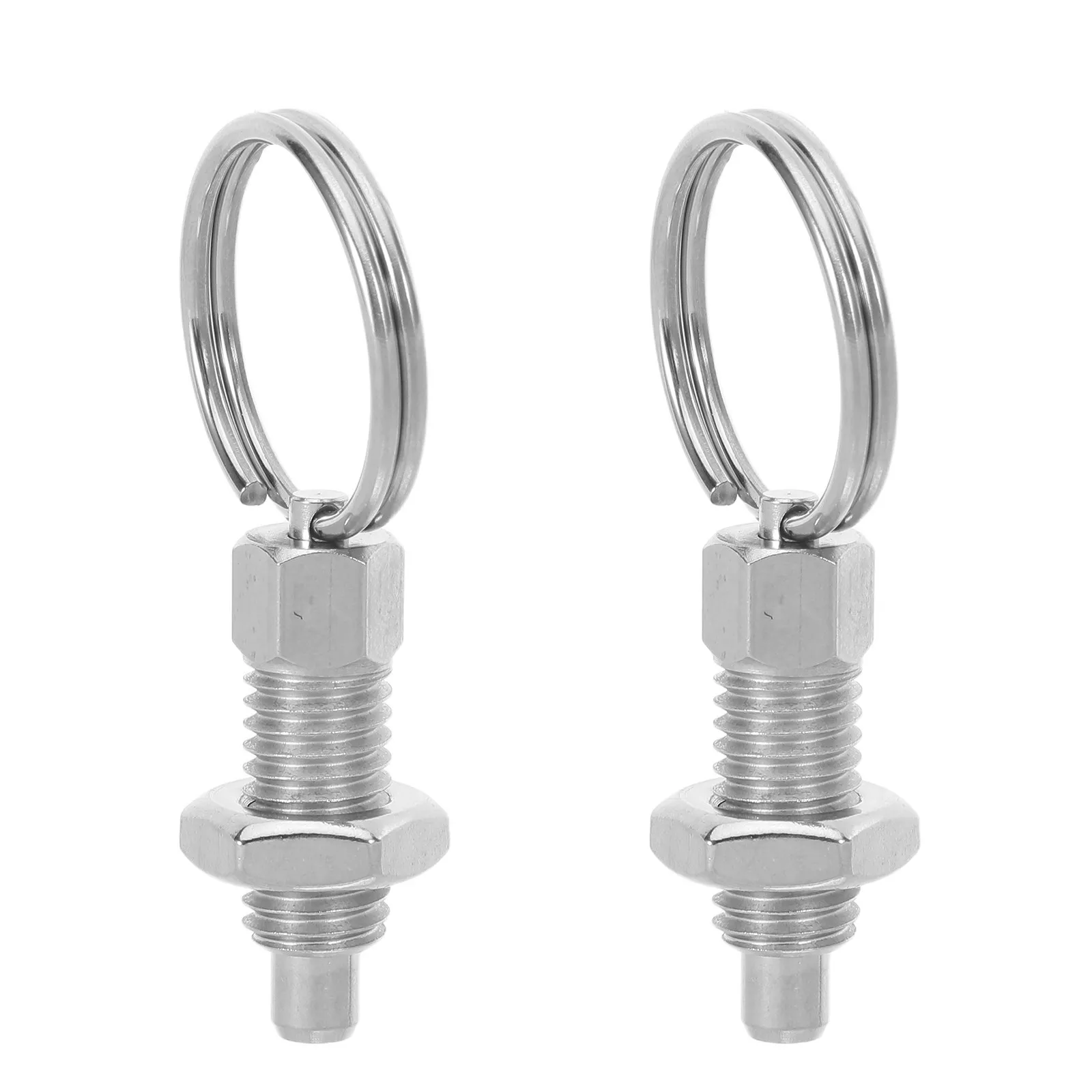 2Pcs Spring Loaded Plunger Knob M10 Stainless Steel Pull Pin for Automotive Machinery Welding Latch Repair Universal