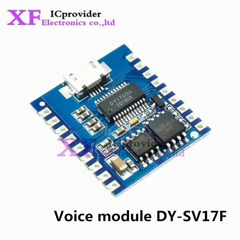 1Pcs voe playback module IO triggered serial port control USB download flash voe module DY-SV17F