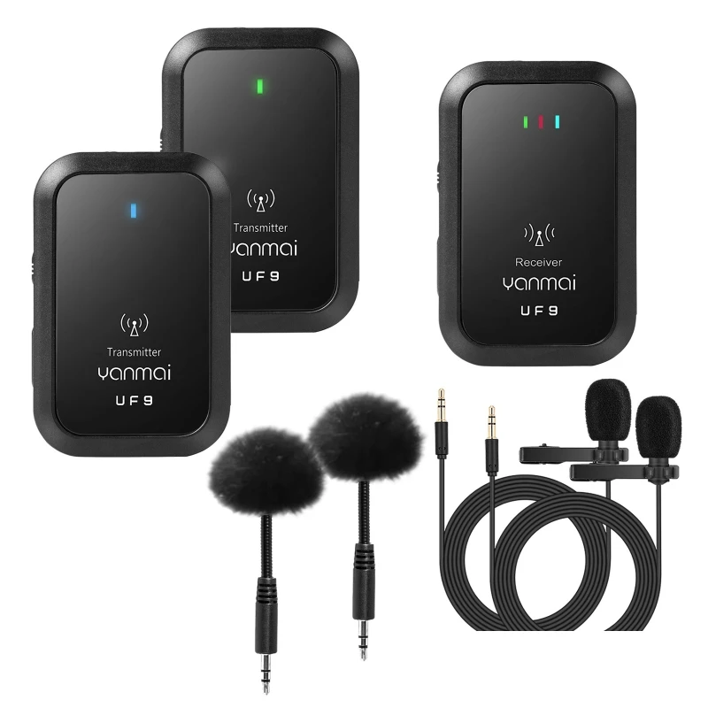 

Clip-on Lavalier Mic UF9 Wireless Microphone for Live Steaming Chat Drop shipping