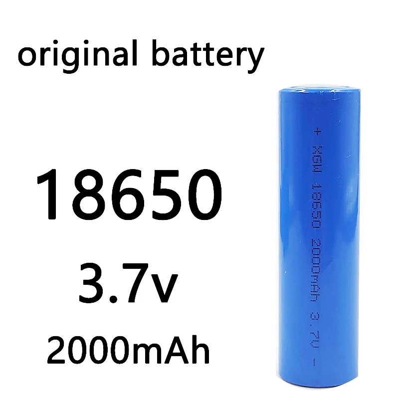 Real Battery Capacity 2000mAh 3.7V 18650 Rechargeable Lithium-ion Battery Strong Light Flashlight Electronic Toy Spare Battery